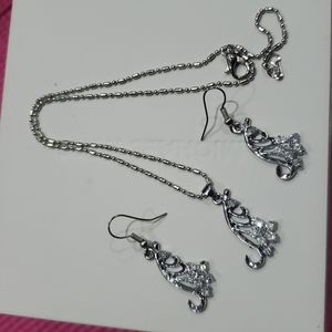 Necklace and earrings